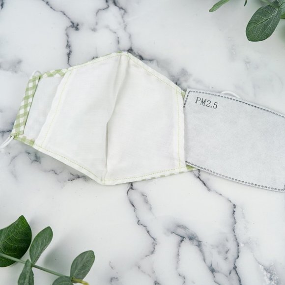 Light Green, Cotton washable face mask - Picture 3 of 3